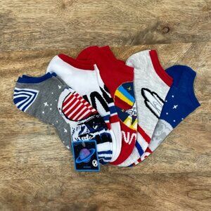 New: 5Pk Women's 4-10 NASA Socks